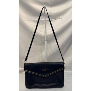 Vintage Hand Made Etienne Aigner Navy Leather Shoulder Bag or Clutch